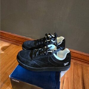 Reebok Men's Black and White Sneakers